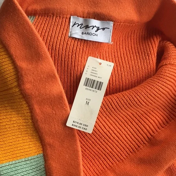 Anthro Margo Baridon Colorblocked Knit Midi Skirt - Picture 9 of 12